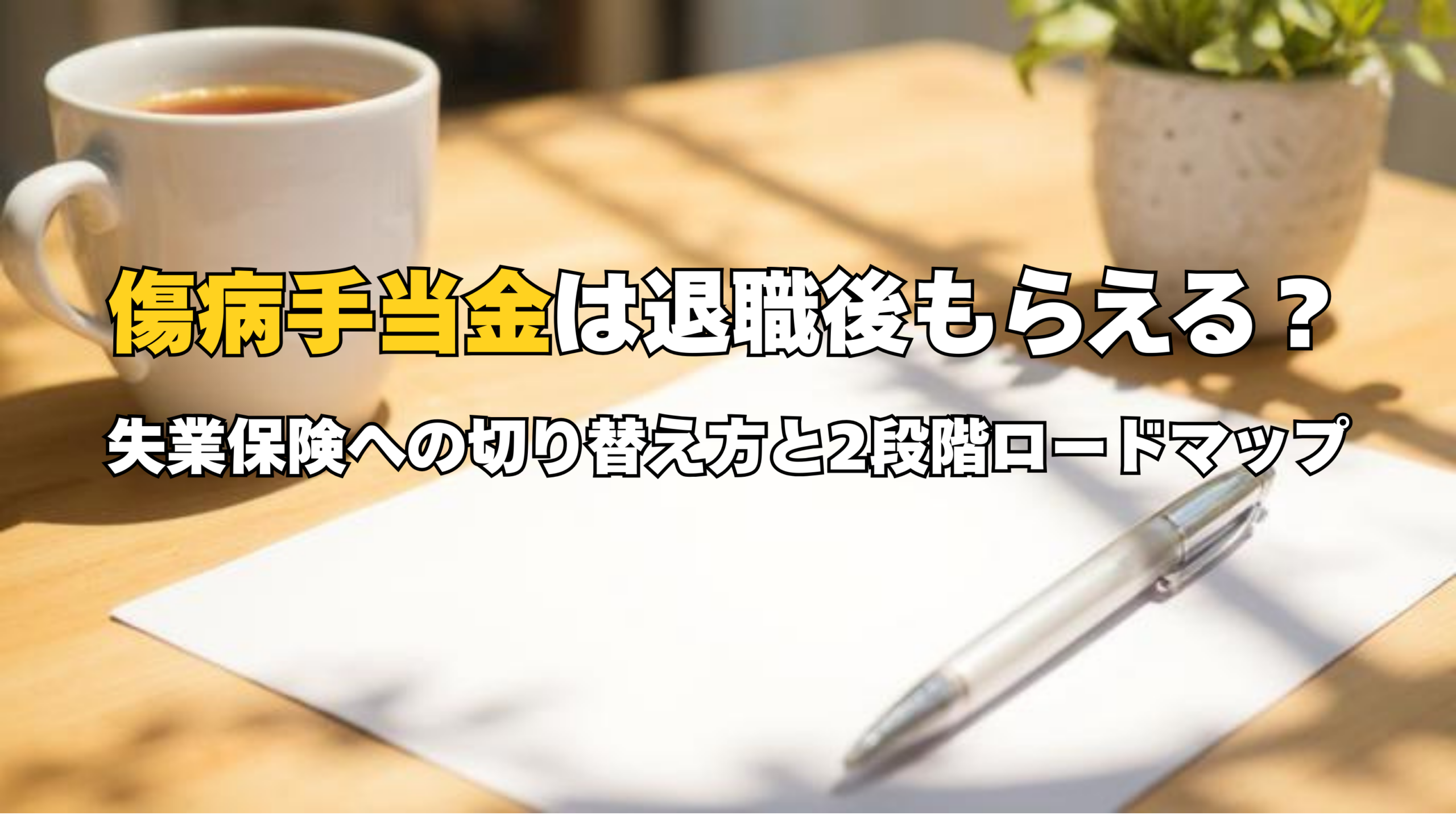 傷病手当金や失業保険の受給をまとめた図解。退職後のお金の不安を解消し、給付金で生活を守るための戦略。